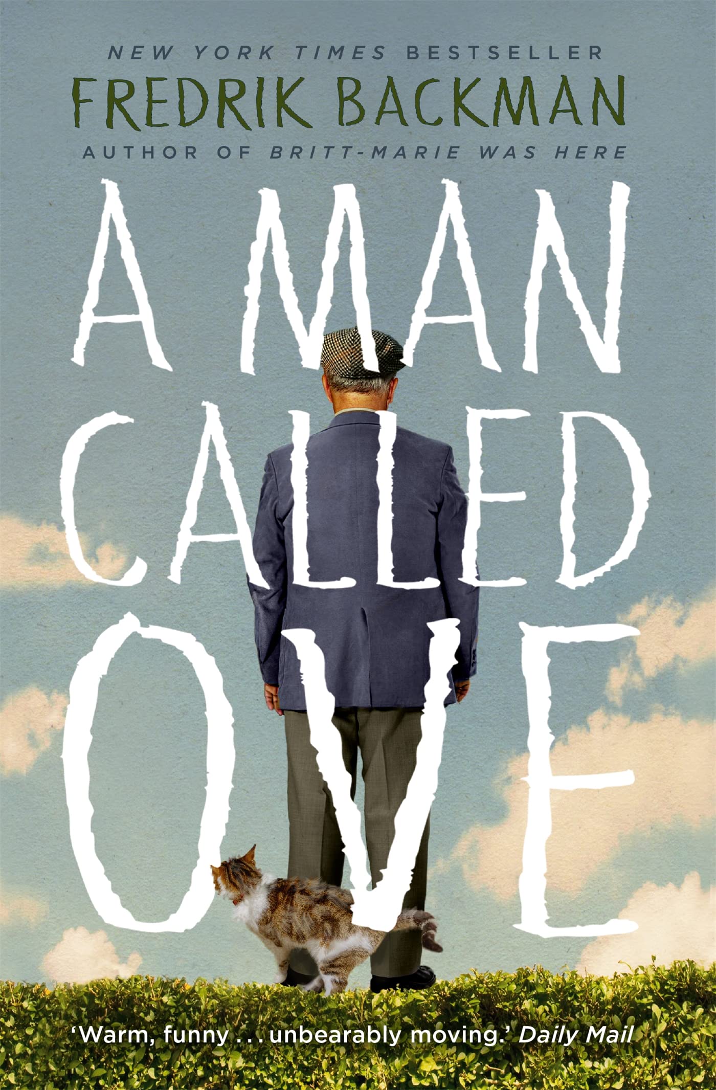 Book cover of 'A Man Called Ove' with a man and dog on a grassy field.