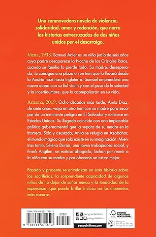 Book cover with text on an orange background