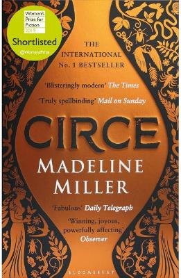 Book cover of 'Circe' by Madeline Miller with decorative elements and text.