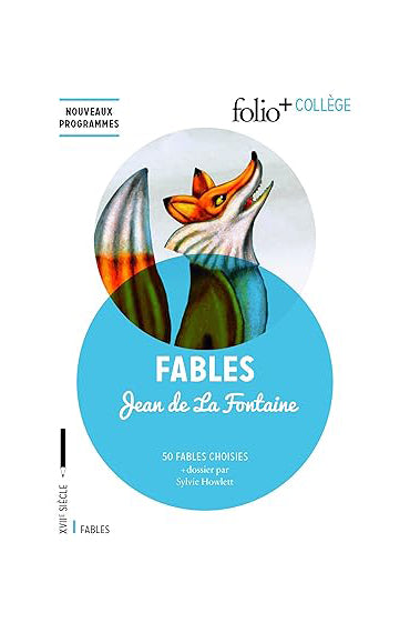 Book cover of 'Fables' by Jean de La Fontaine with a fox illustration on a white background